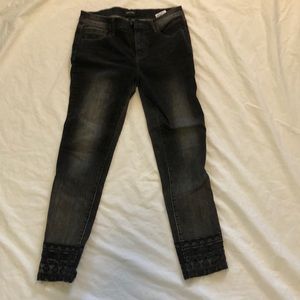 Driftwood black jeans with cuff details